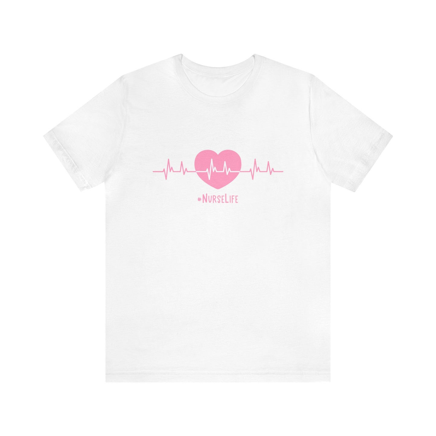 nurse life cotton tee with heartbeat 