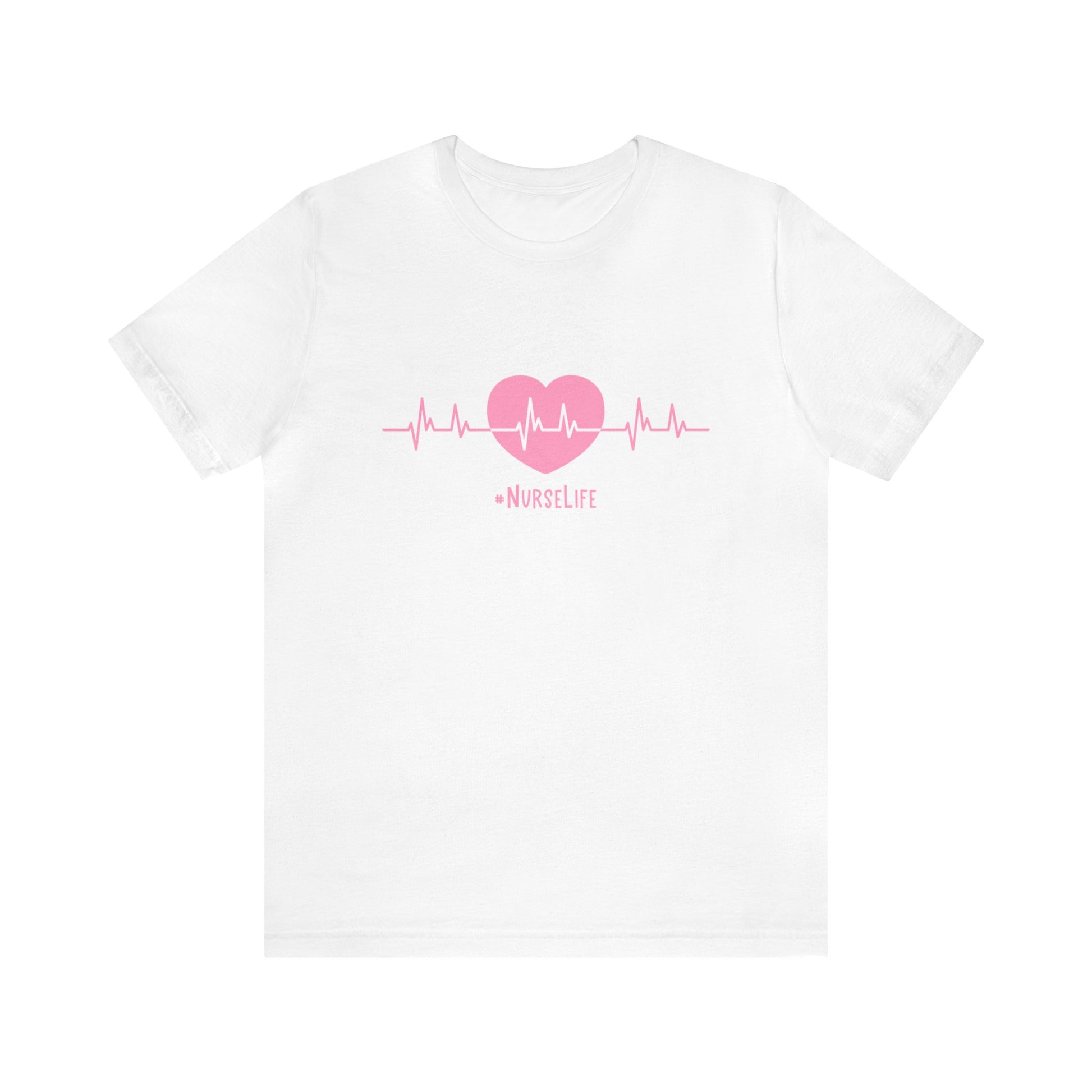 nurse life cotton tee with heartbeat 