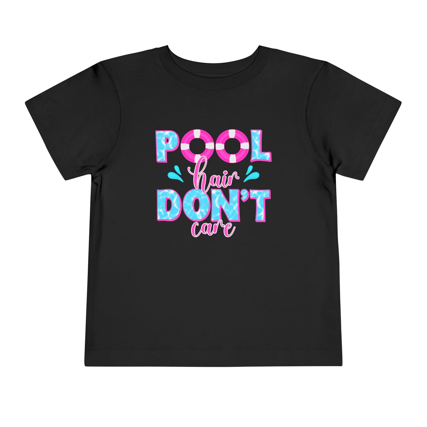 Summer Pool Hair Don't Care Cotton T-shirt for Toddlers Sizes 2T - 5T