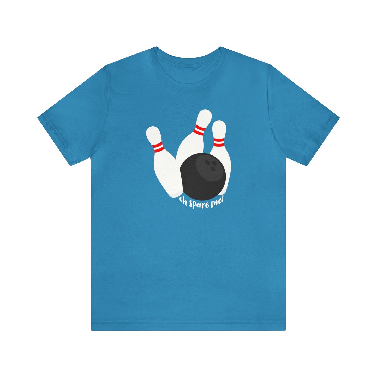 Bowling Spare Me Unisex Cotton T-shirt, Bowling Ball and Pins Team T-shirts