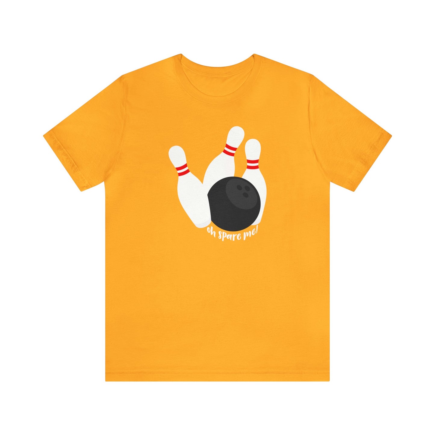 Bowling Spare Me Unisex Cotton T-shirt, Bowling Ball and Pins Team T-shirts