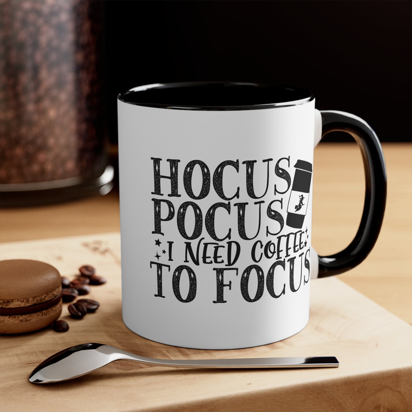 Halloween Ceramic Coffee Mug - Hocus Pocus I Need Coffee To Focus Coffee Cup