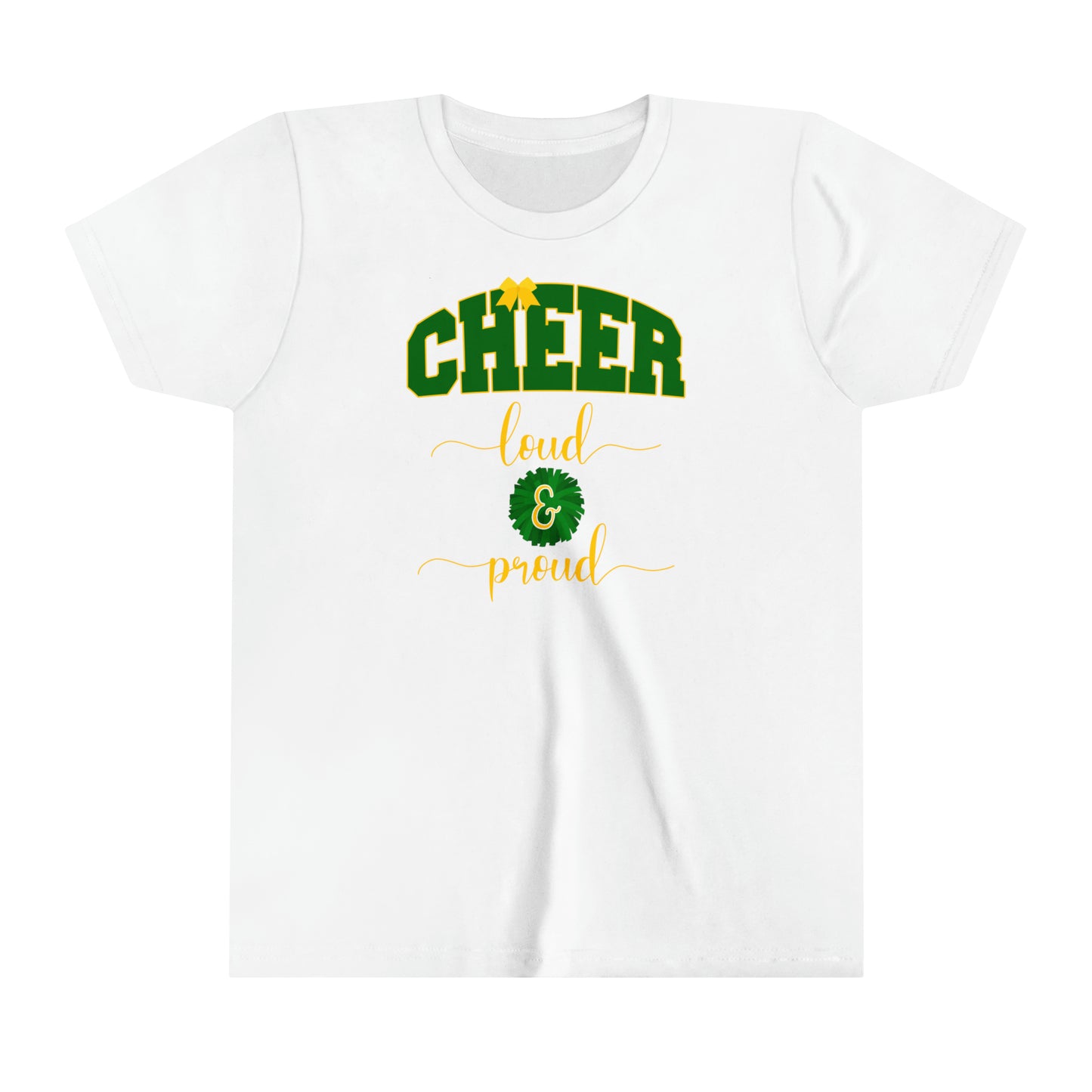 cheerleader youth t-shirt tee, cheer competition girls tee