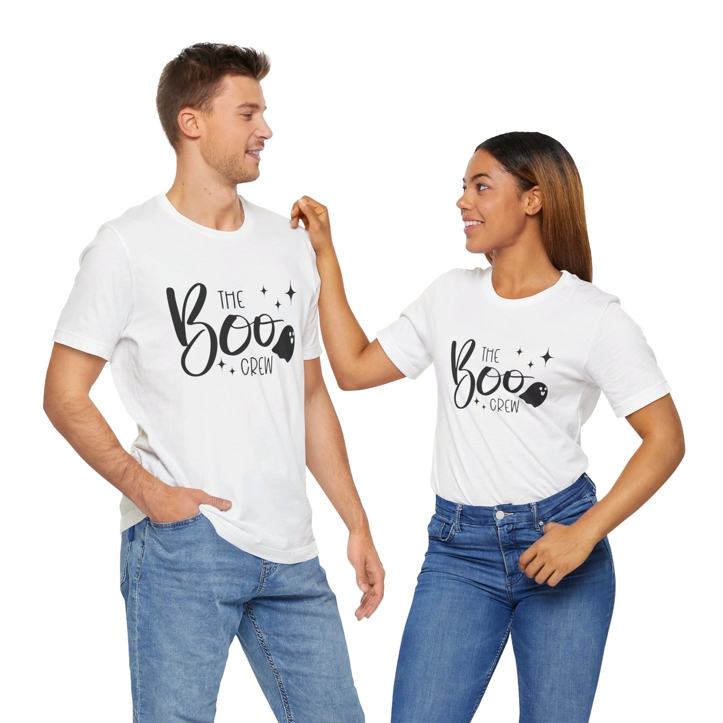 The Boo Crew Adult Halloween Unisex T-shirt for Men and Women