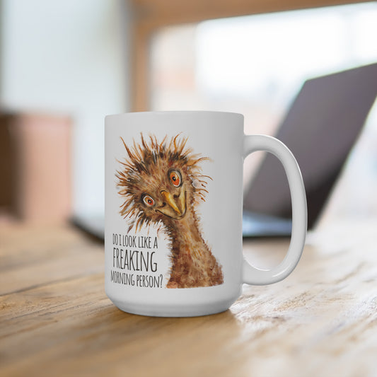 Funny 15oz Coffee Mug, Do I Look Like A Morning Person Ceramic Mug, Gift for Dad, Coffee Mug for Boss