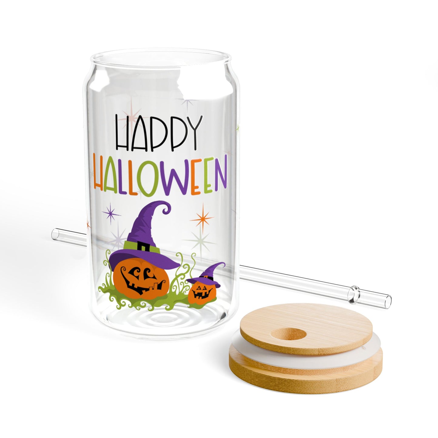 Happy Halloween Beer Soda Can 16oz Sipper Cups