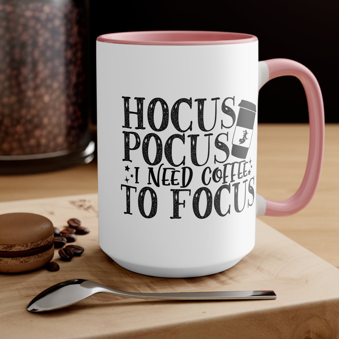 Halloween Ceramic Coffee Mug - Hocus Pocus I Need Coffee To Focus Coffee Cup