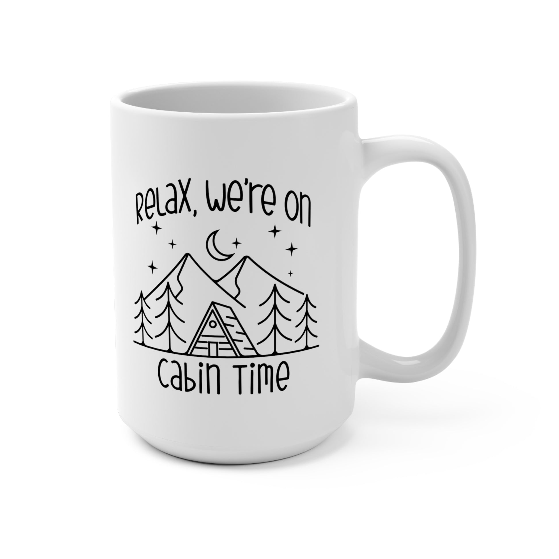 vacation mug, cabin relax ceramic mub