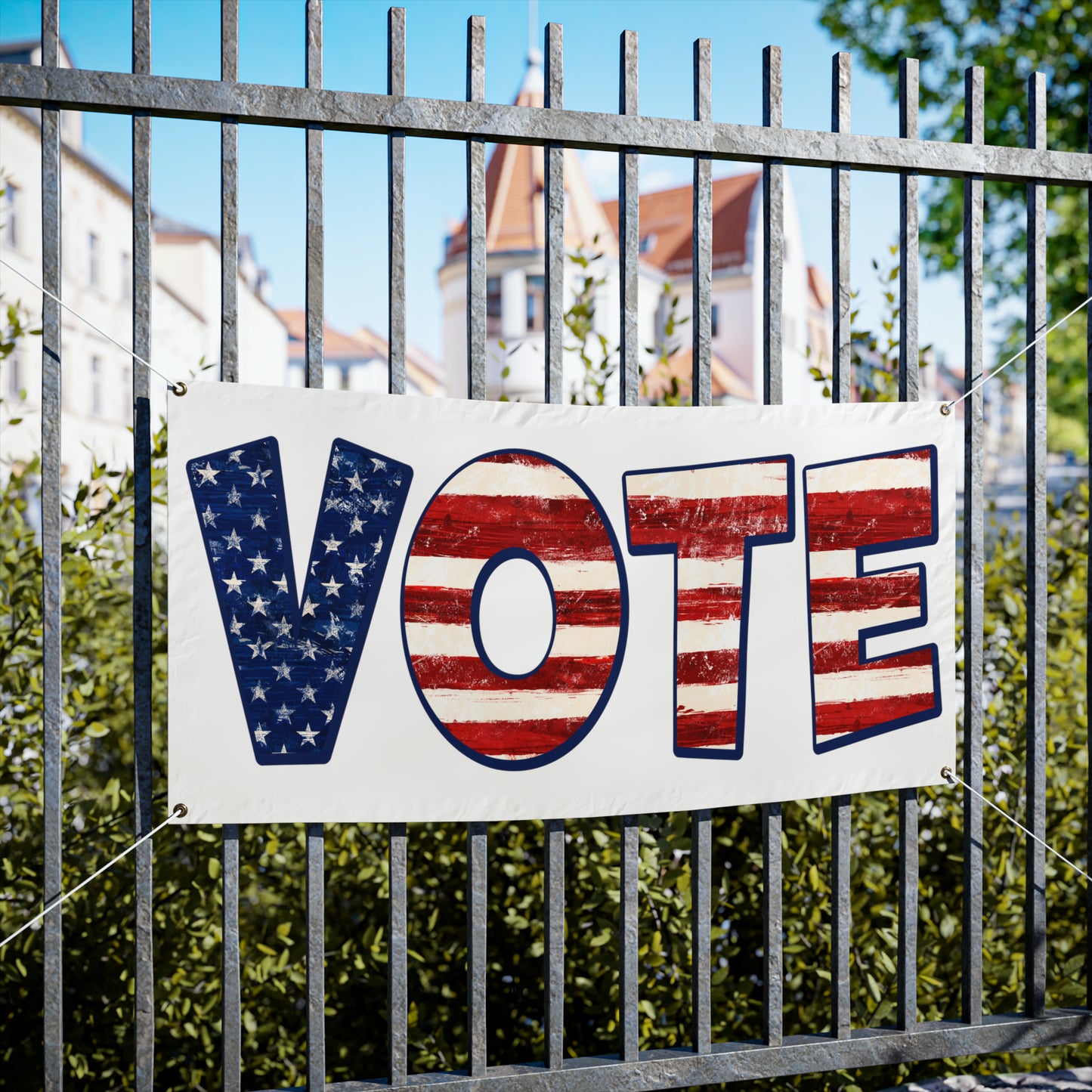 Patriotic Vote Election Day 2024 Large Vinyl Banner 48" x 24"