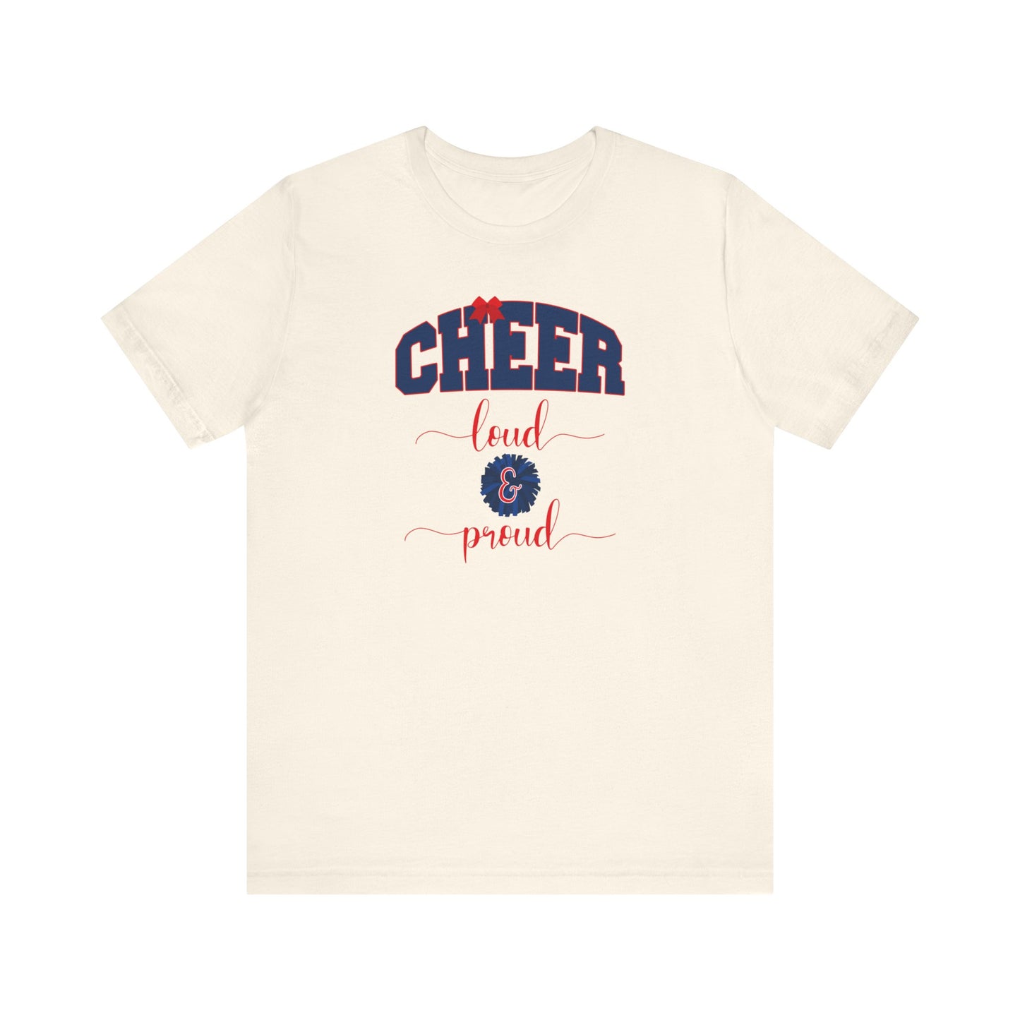 Cheerleader Cheer Loud Proud Competition Unisex T-shirt Navy Red