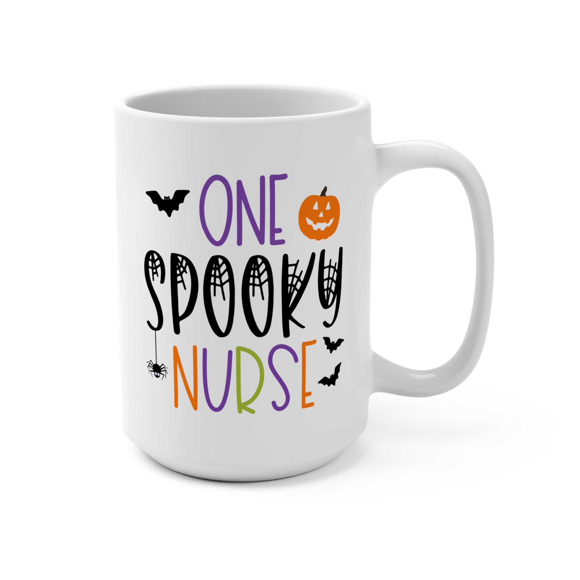 nurse coffee mug for Halloween, one spooky nurse coffee mug cup