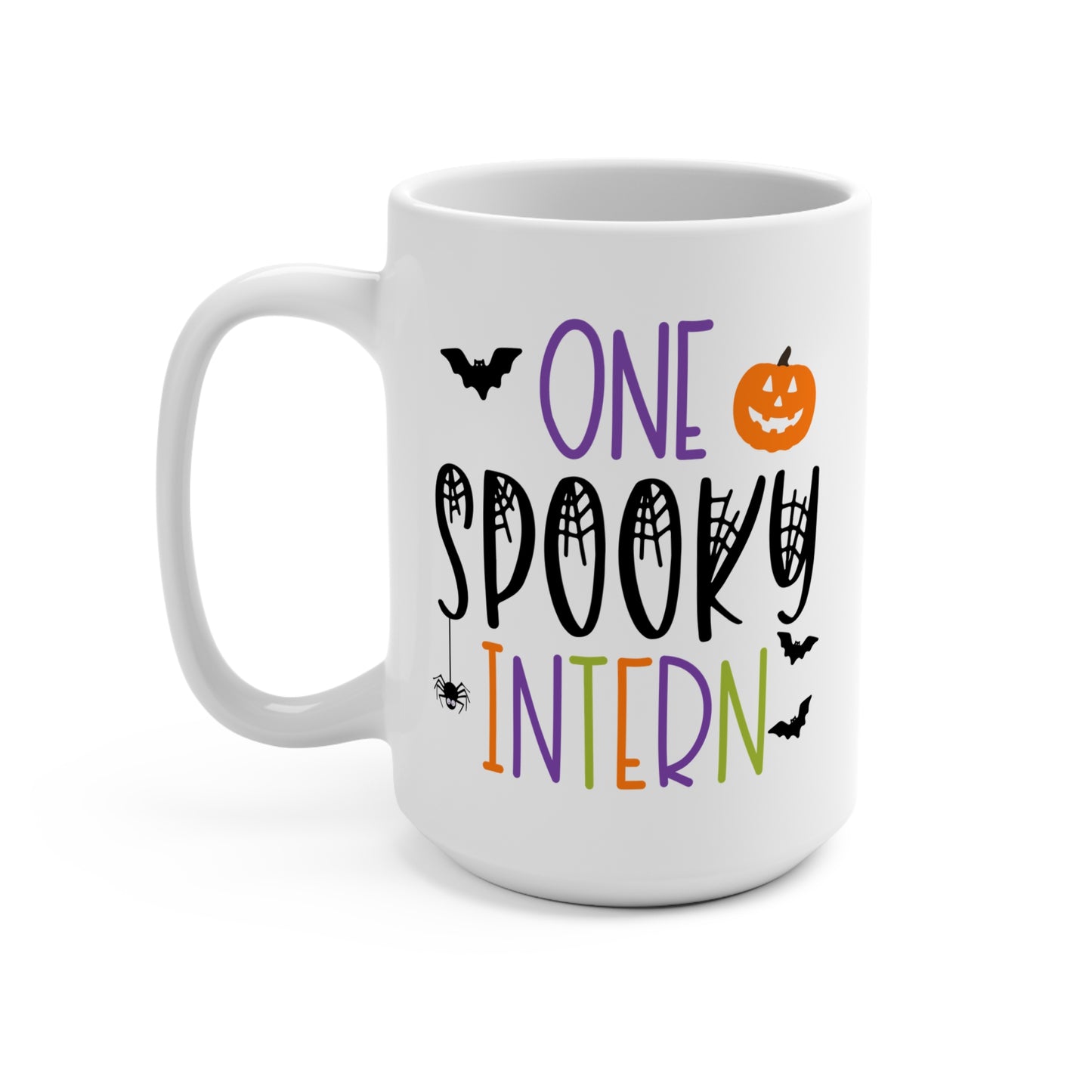 One Spooky Intern Halloween 15oz Ceramic Coffee Mug, Gifts for Interns