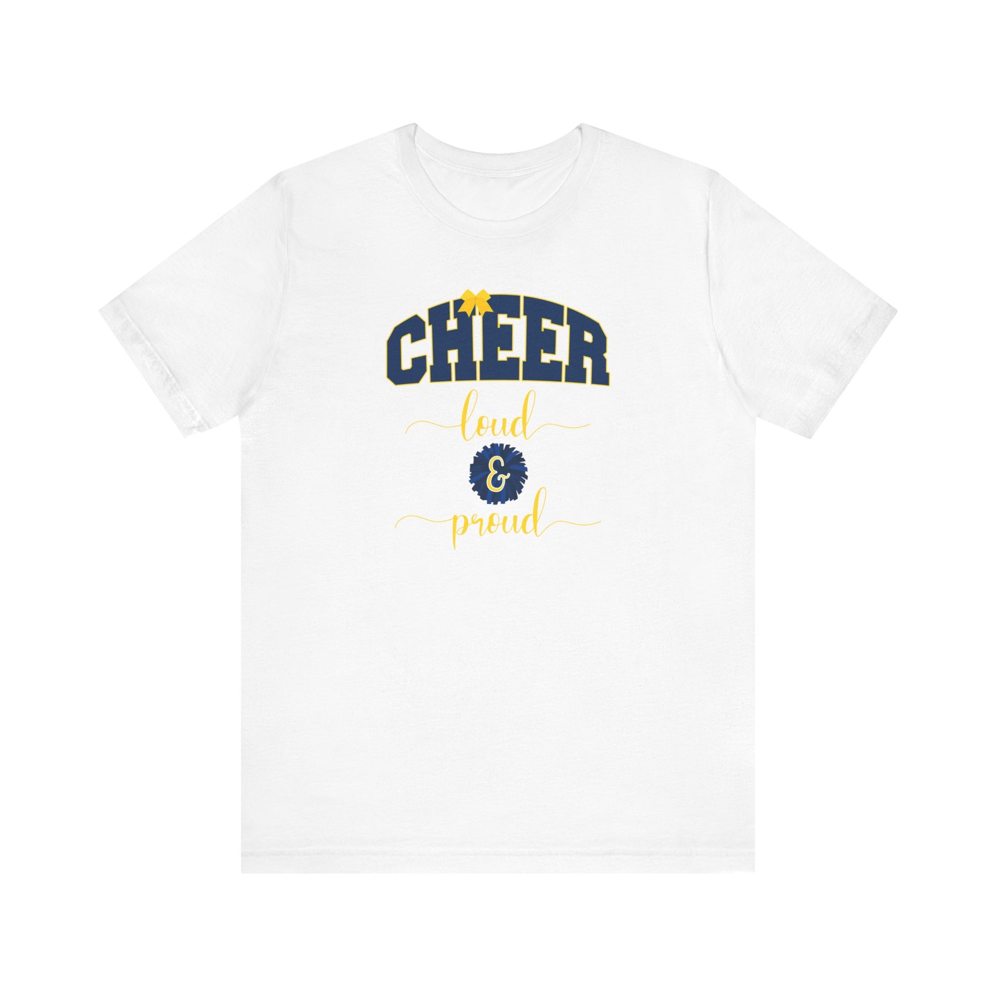 cheer loud and proud cheerleading cheerleader competition t-shirt unisex adult size