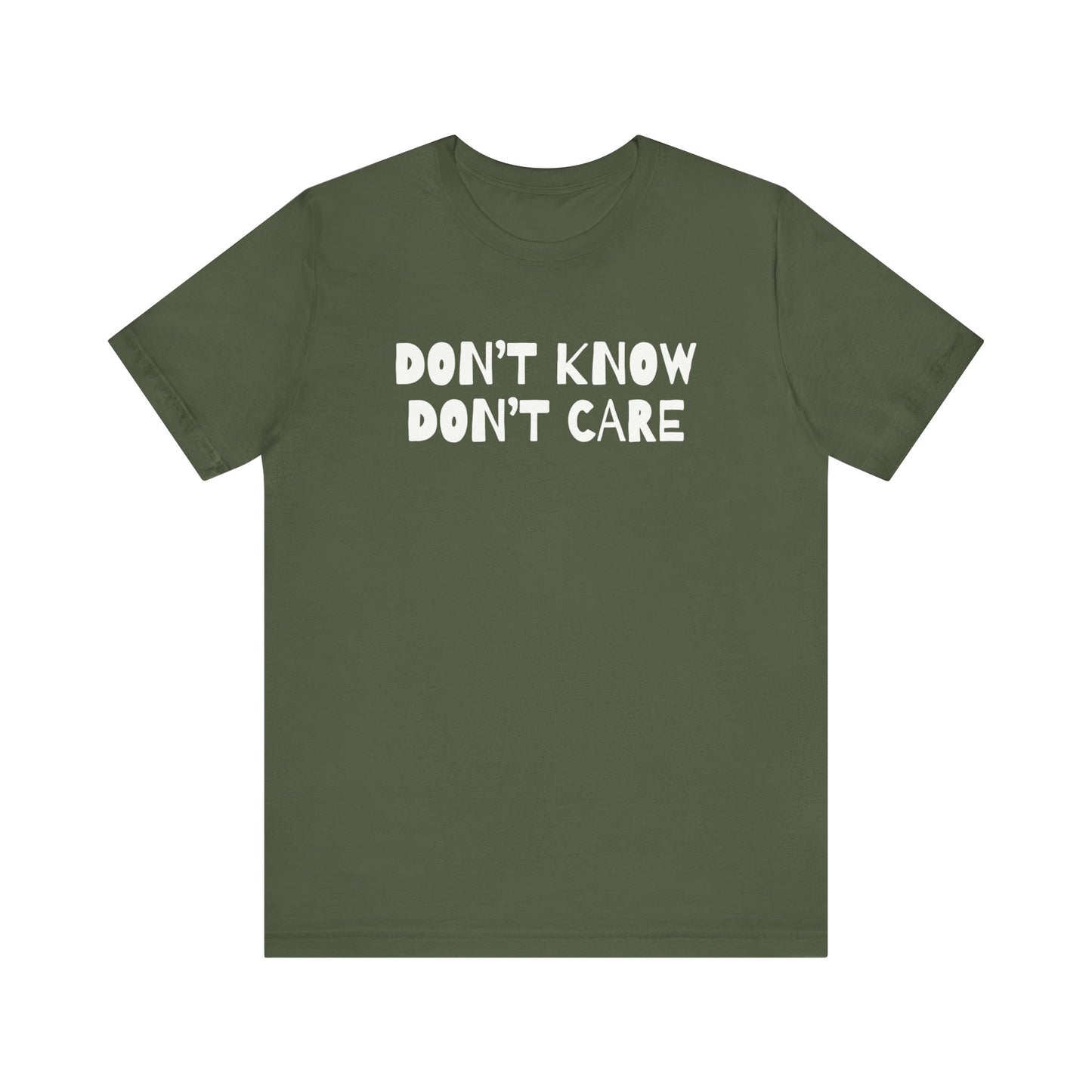 Men's Sarcastic Don't Know Don't Care T-shirts, Funny Dad T-shirts