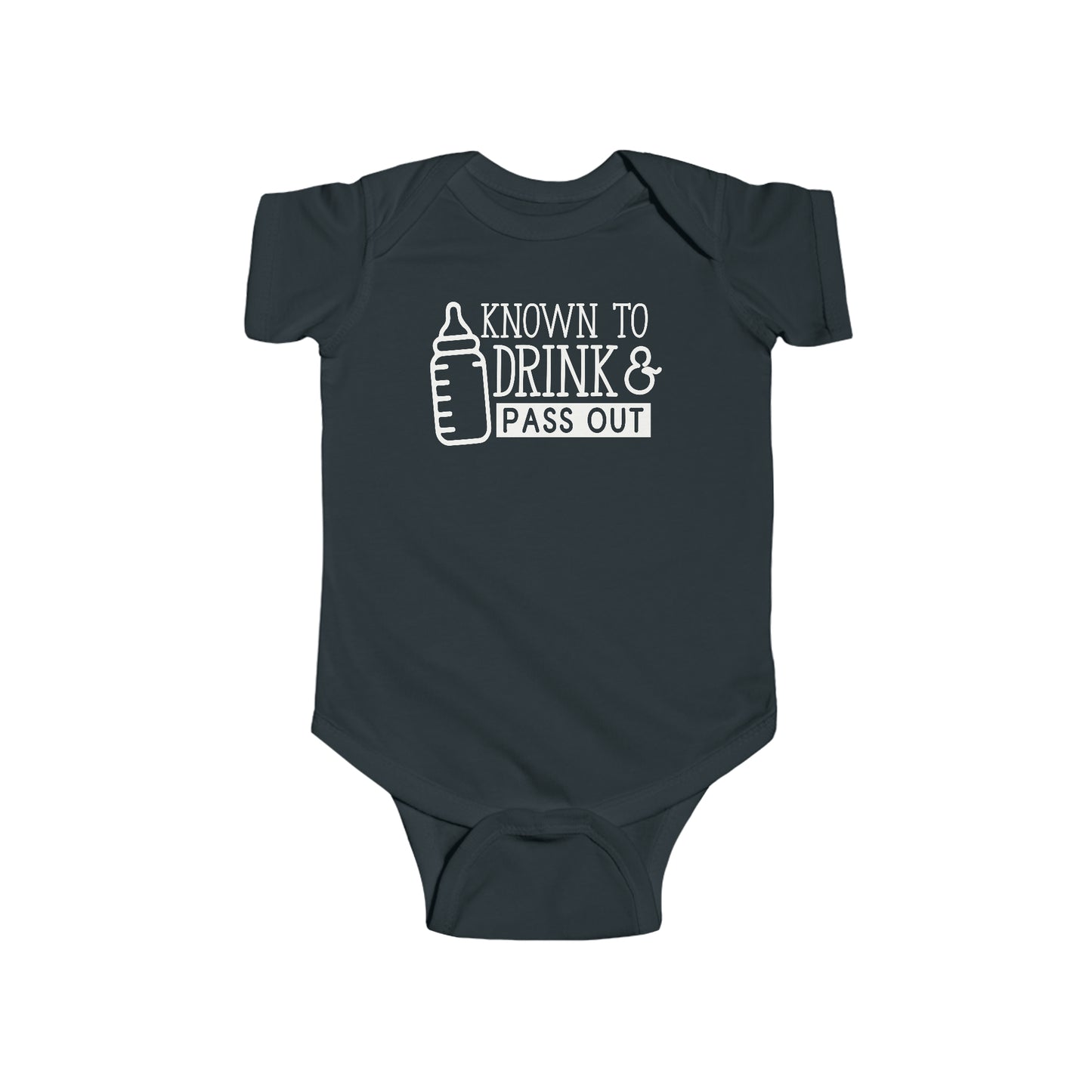 Funny Baby Cotton Romper Bodysuit "Known To Drink And Pass Out" Sizes NB - 24M