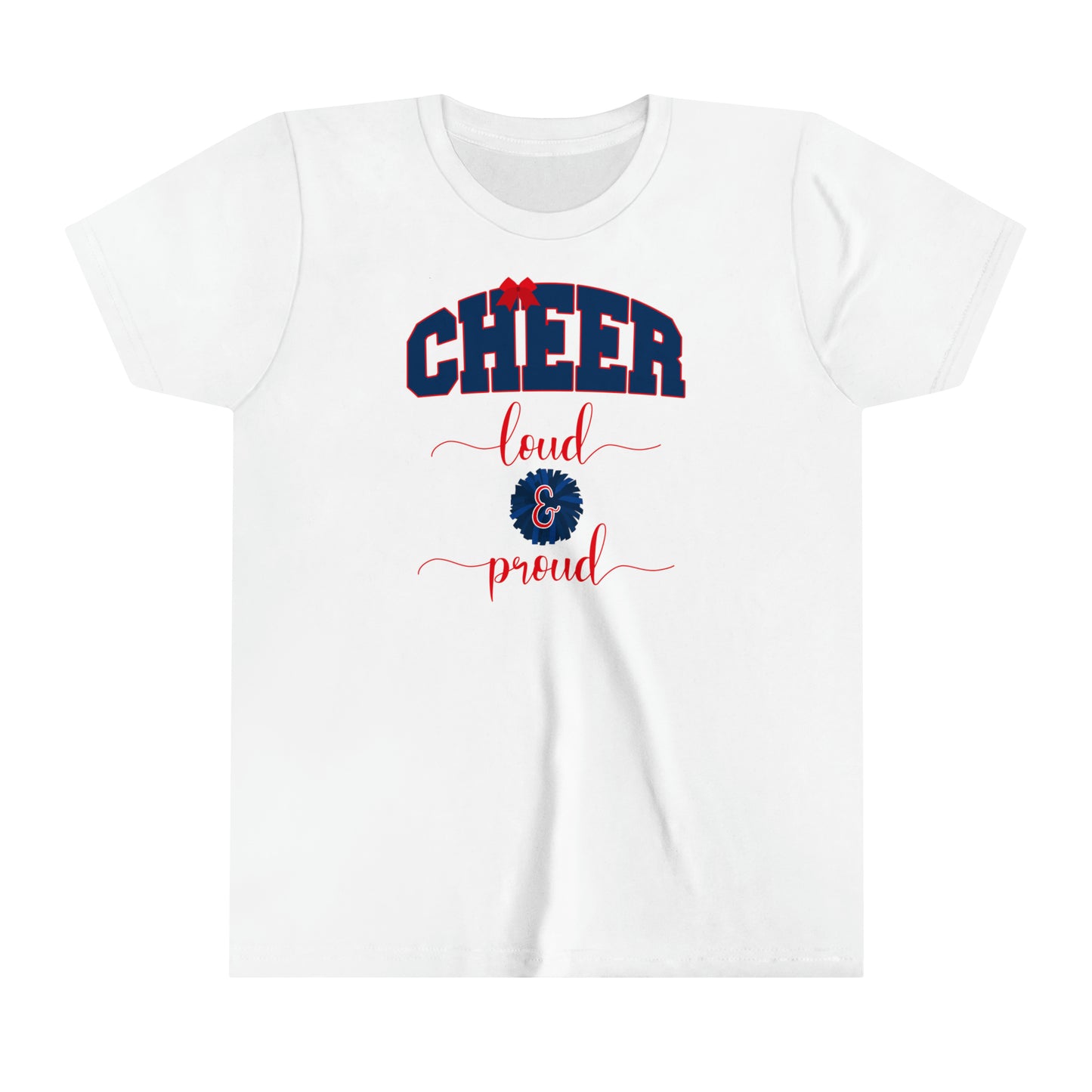 cheer loud and proud youth t-shirt tee shirt