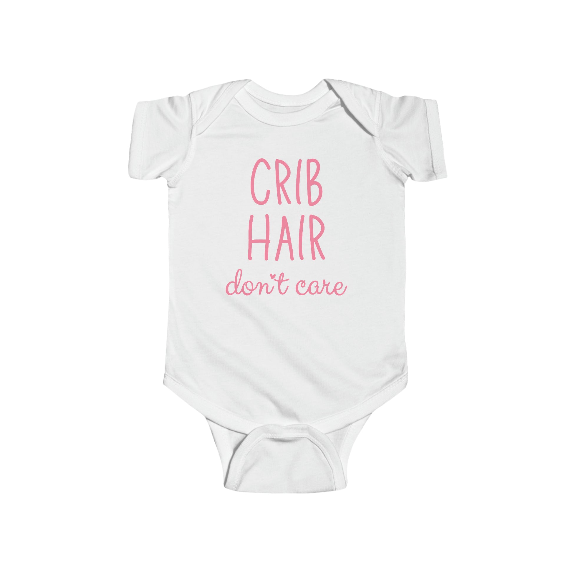 crib hair don't care white bodysuit for babies