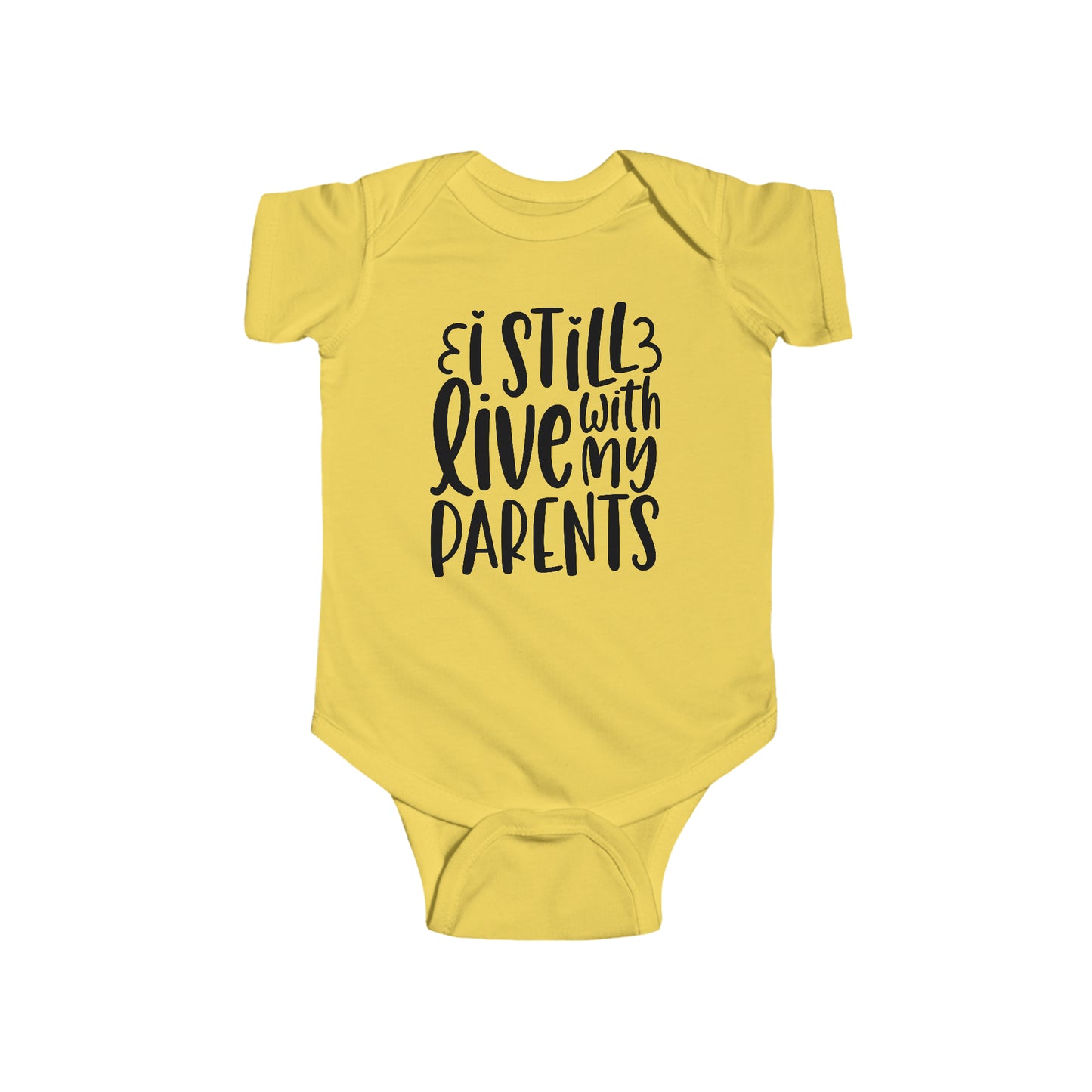 Funny Baby Cotton Romper Bodysuit, I Still Live With My Parents Baby Romper, Sizes NB-24M