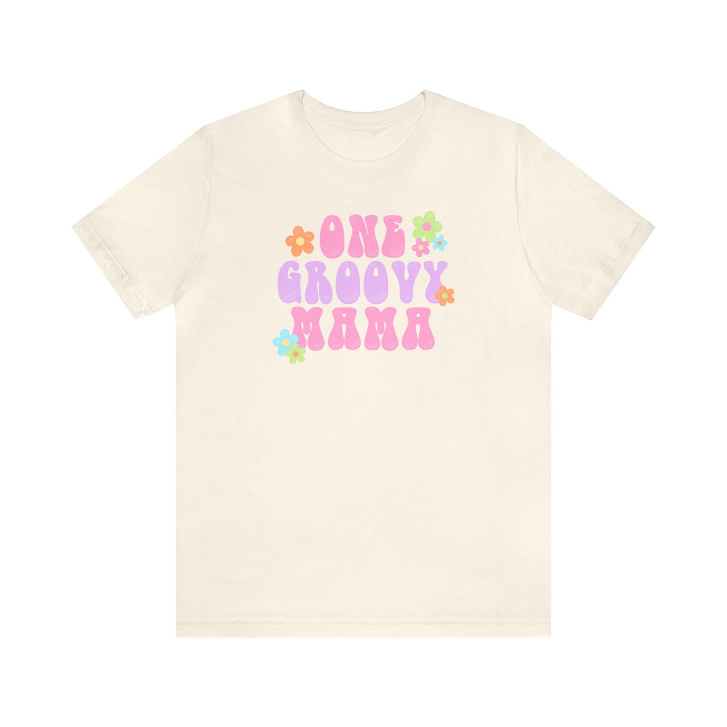 Groovy Mama Cotton T-shirt Gift for Mom, Mother's Day T-shirt