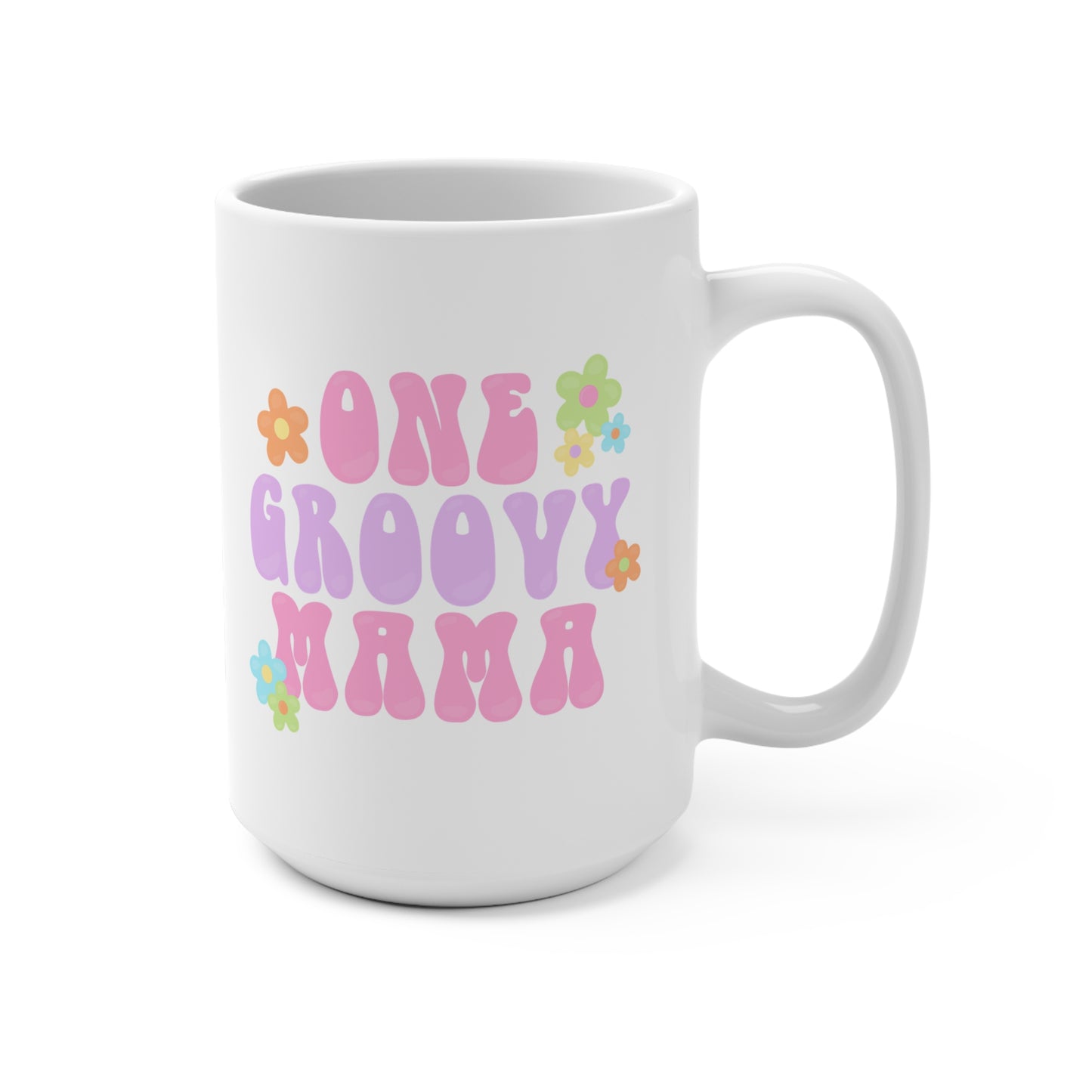 Groovy Mama 15 oz Ceramic Coffee Mug For Mom