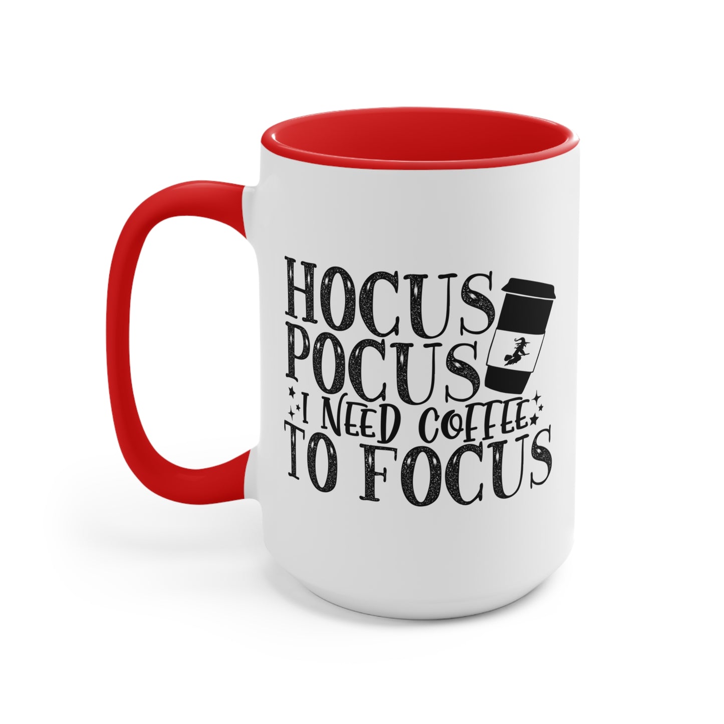 Halloween Ceramic Coffee Mug - Hocus Pocus I Need Coffee To Focus Coffee Cup