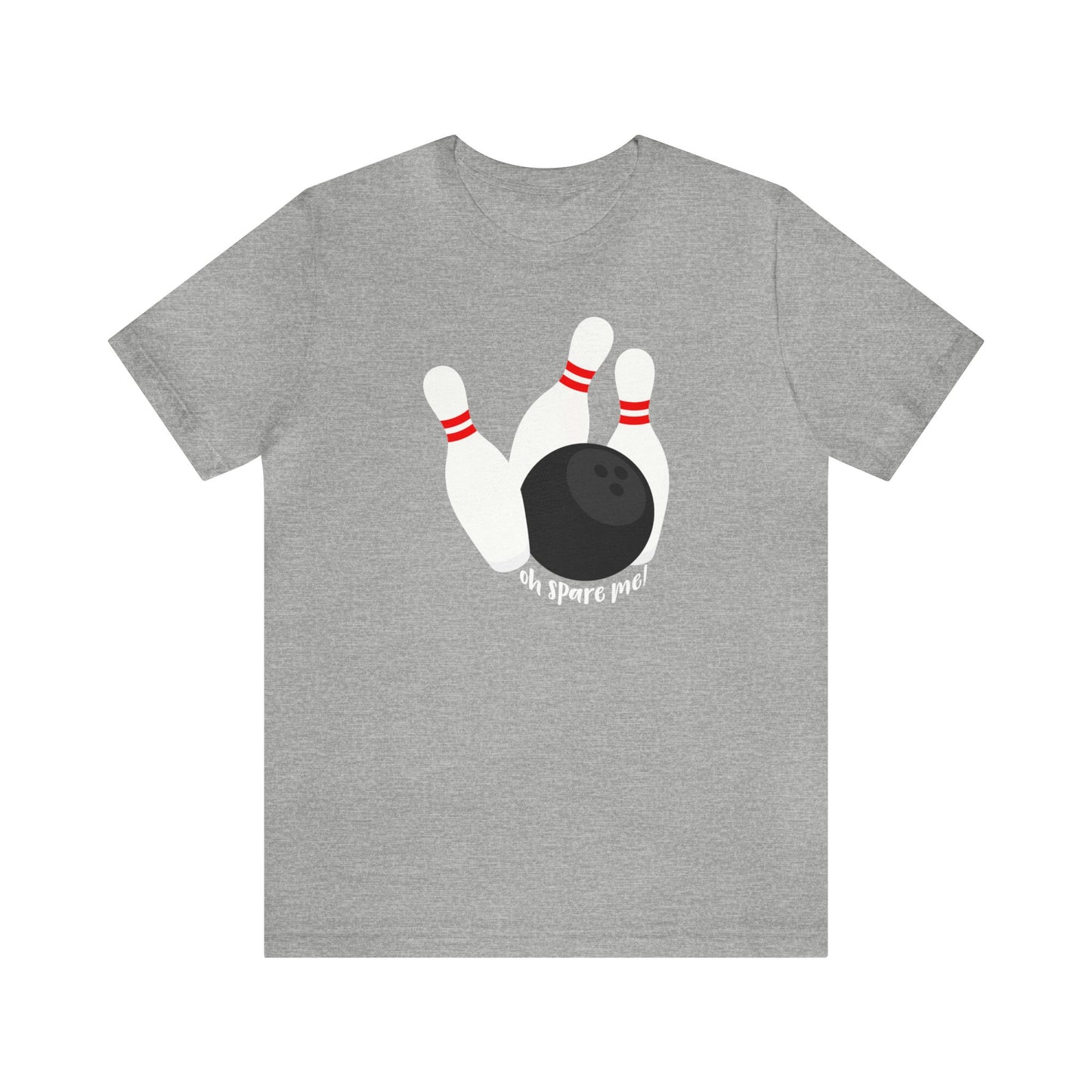 Bowling Spare Me Unisex Cotton T-shirt, Bowling Ball and Pins Team T-shirts