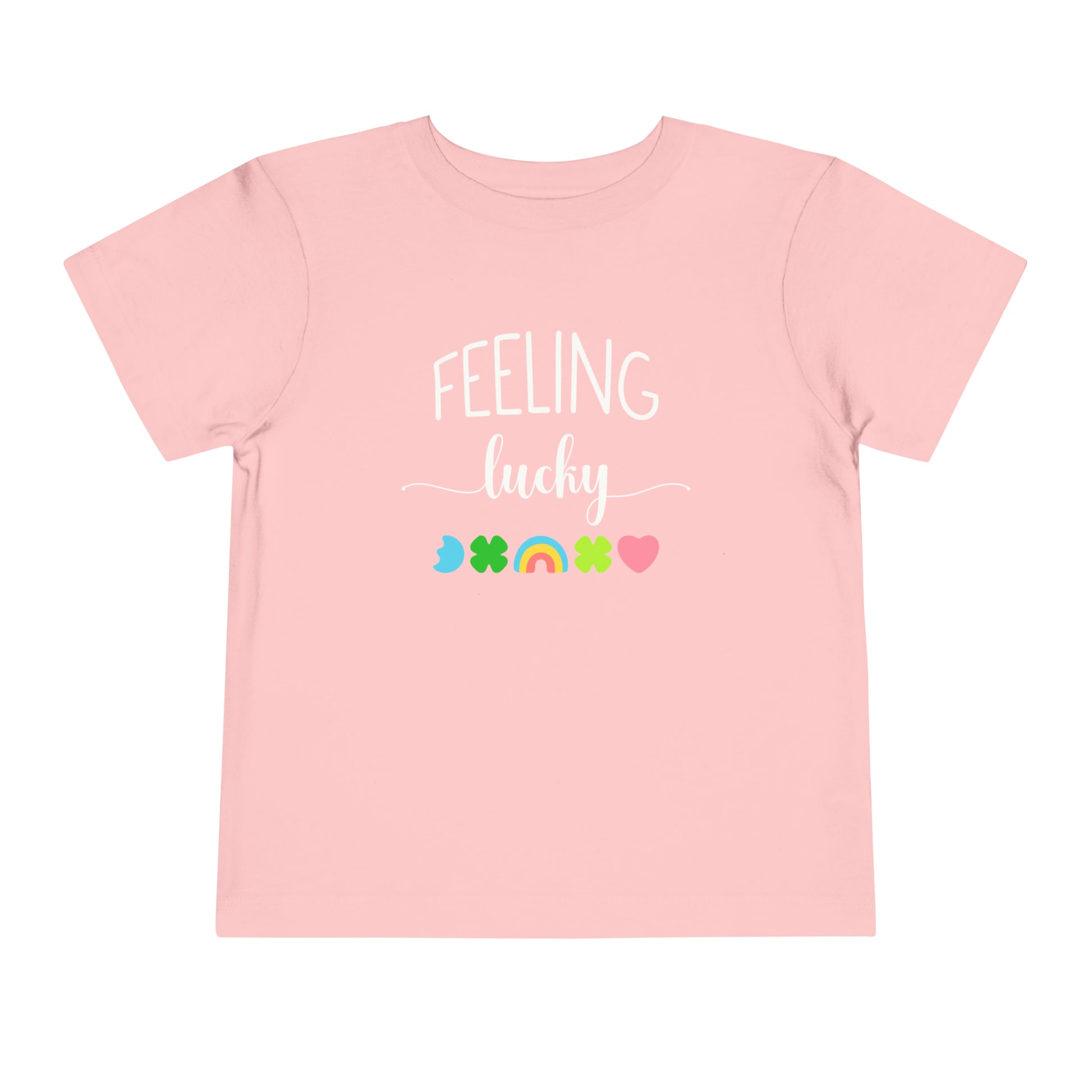 feeling lucky girl st. patrick's day pink cotton t-shirt