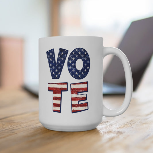 vote election day 2024 15oz coffee mug, political coffee mug