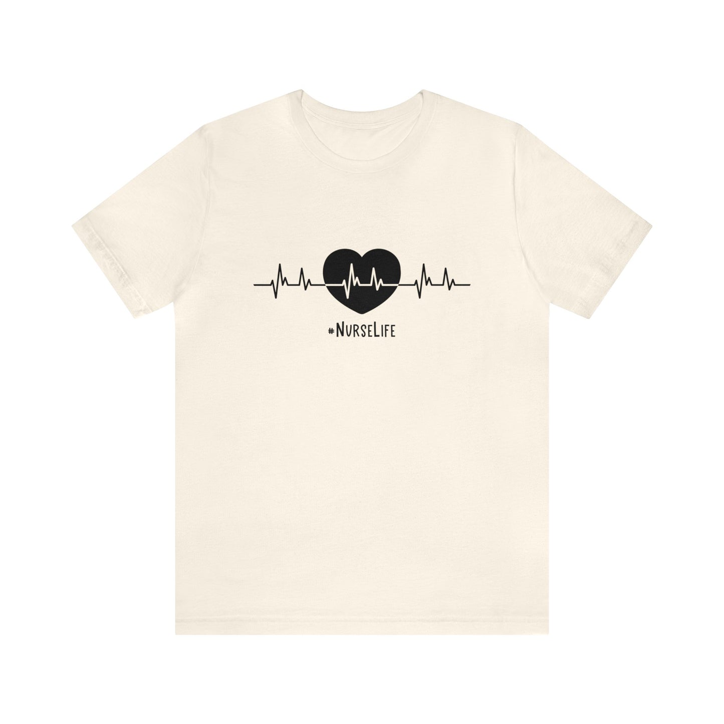 Nurse Life Heartbeat Cotton T-shirt Bella + Canvas, Nurse Appreciation Week Gifts