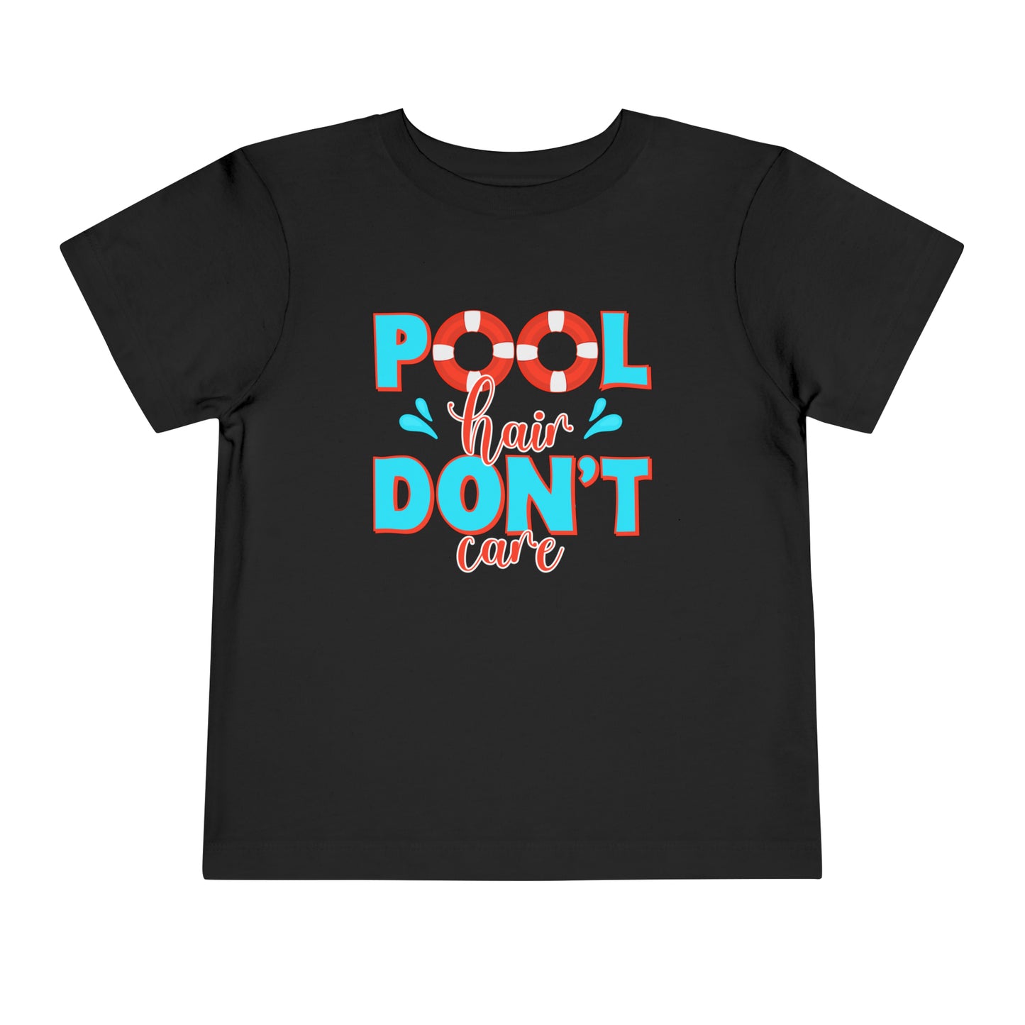 Pool Hair Don't Care Summer Cotton T-shirt for Toddlers Sizes 2T - 5T