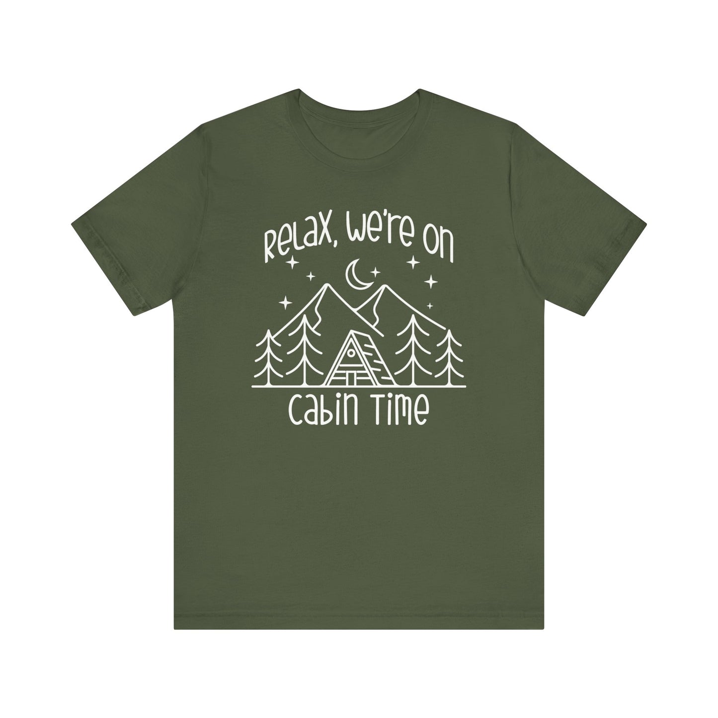 Men's Cabin Time Vacation T-shirts, Mountain Camping Tees for Men, Gifts for Dad