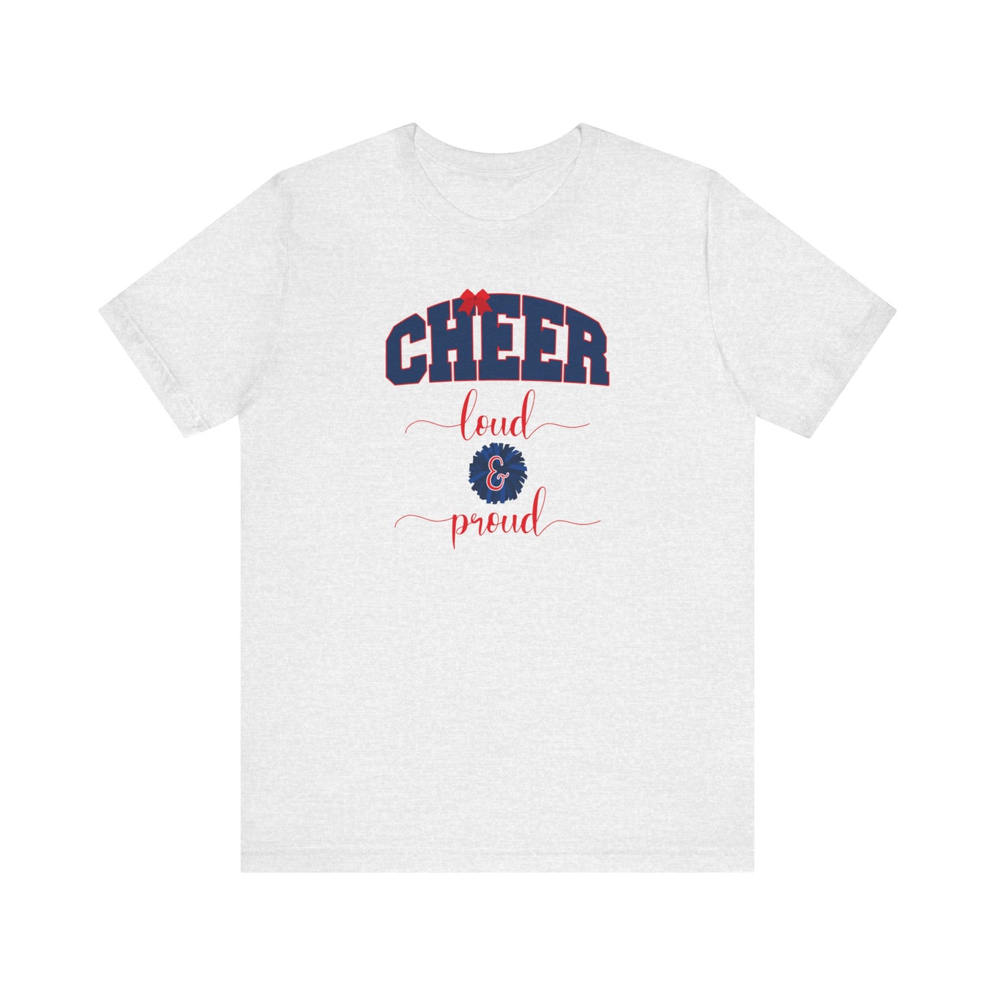 Cheerleader Cheer Loud Proud Competition Unisex T-shirt Navy Red