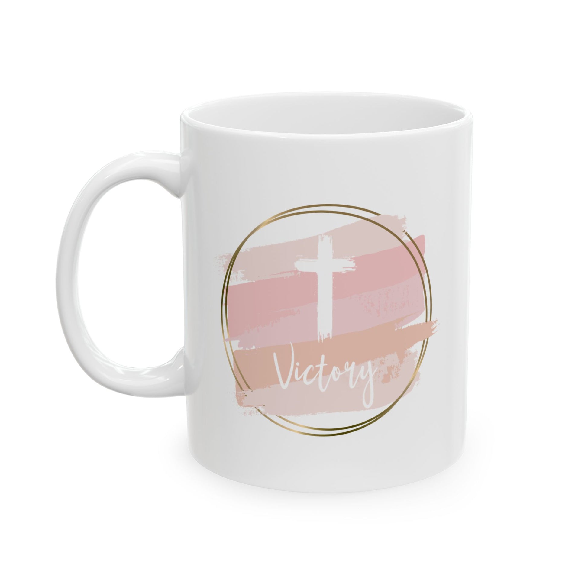 victory in Jesus ceramic coffee mugs for Christians