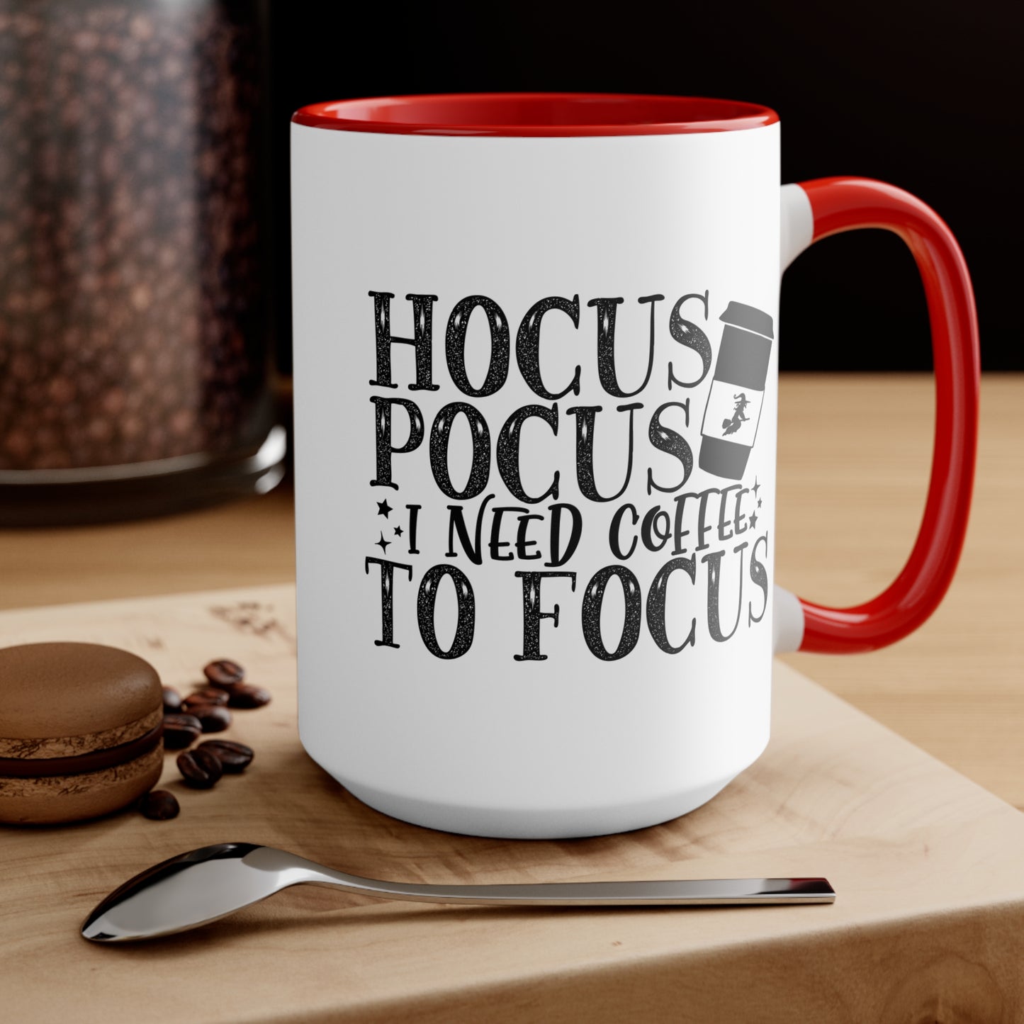 Halloween Ceramic Coffee Mug - Hocus Pocus I Need Coffee To Focus Coffee Cup