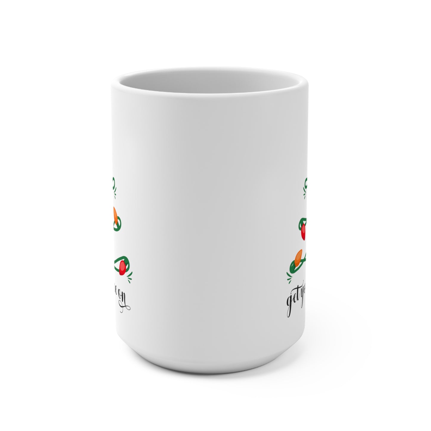 Christmas Ceramic Coffee Mug, Christmas Lights Mug