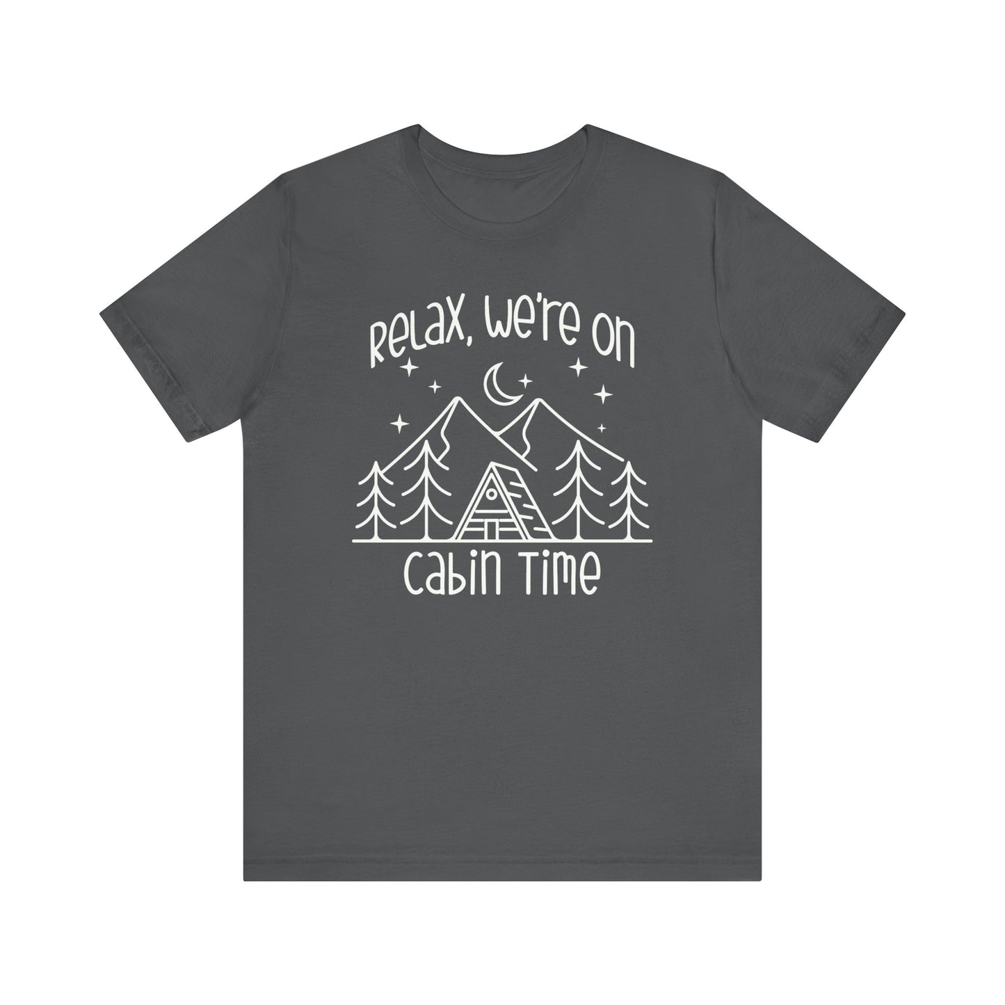 Men's Cabin Time Vacation T-shirts, Mountain Camping Tees for Men, Gifts for Dad