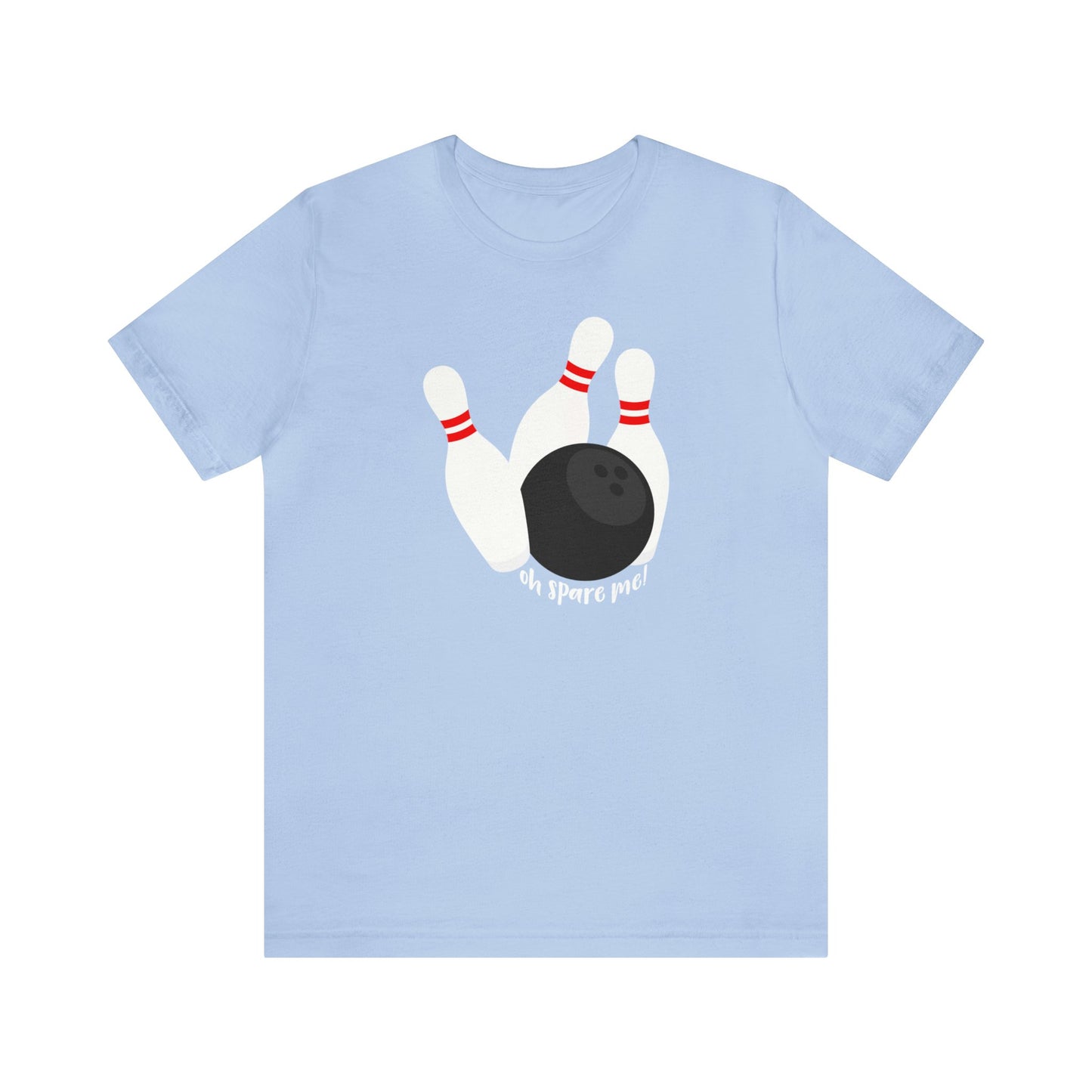 Bowling Spare Me Unisex Cotton T-shirt, Bowling Ball and Pins Team T-shirts