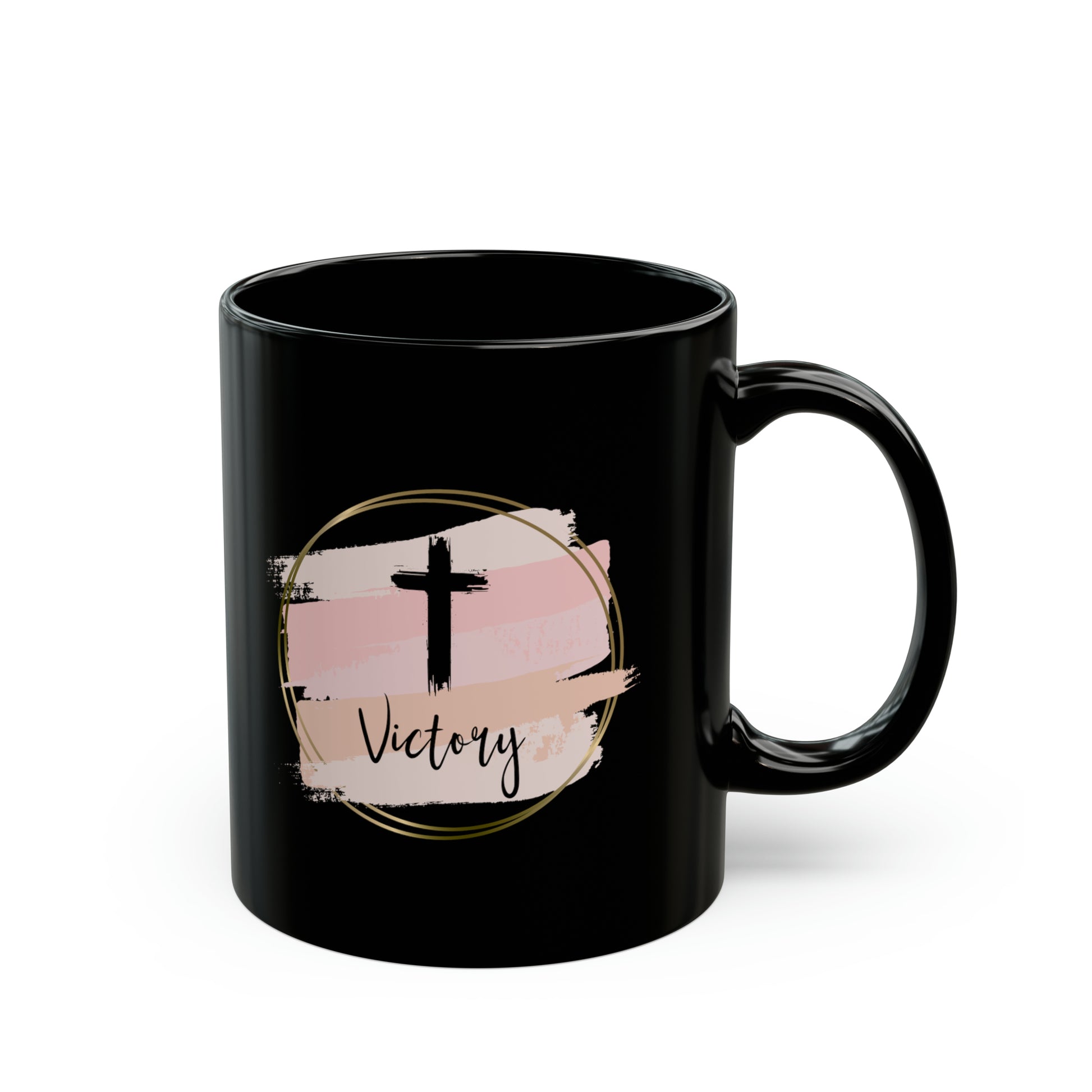 Christian cross black ceramic coffee mugs, gifts for mom, mother's day gift, Small groups coffee mugs