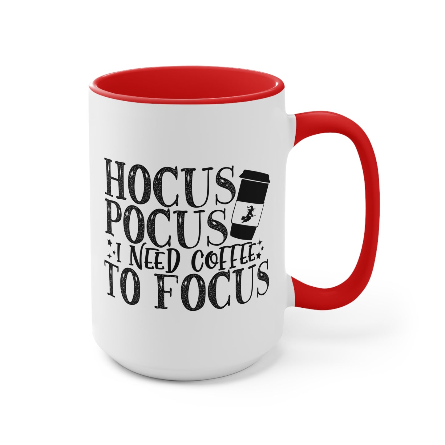 Halloween Ceramic Coffee Mug - Hocus Pocus I Need Coffee To Focus Coffee Cup