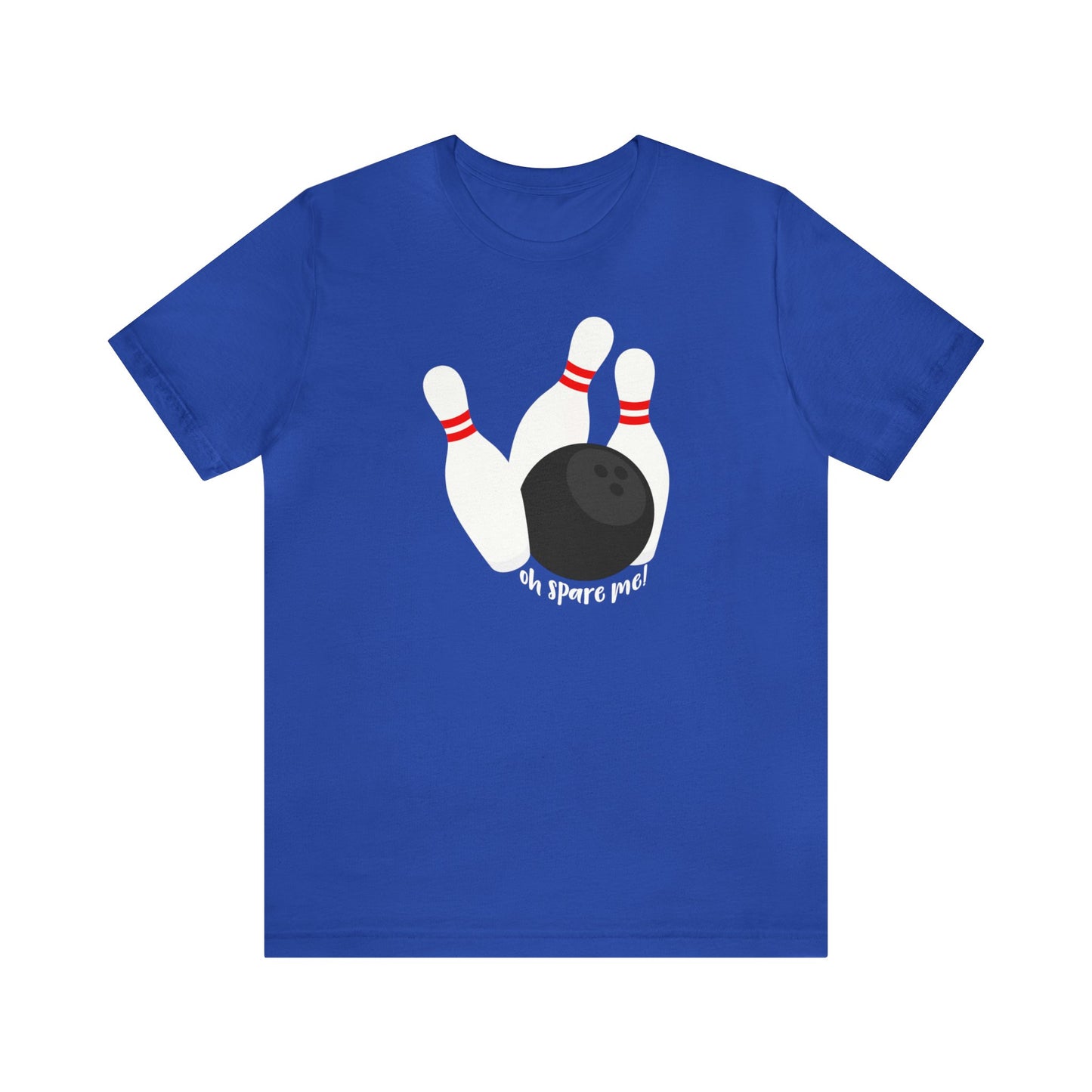 Bowling Spare Me Unisex Cotton T-shirt, Bowling Ball and Pins Team T-shirts