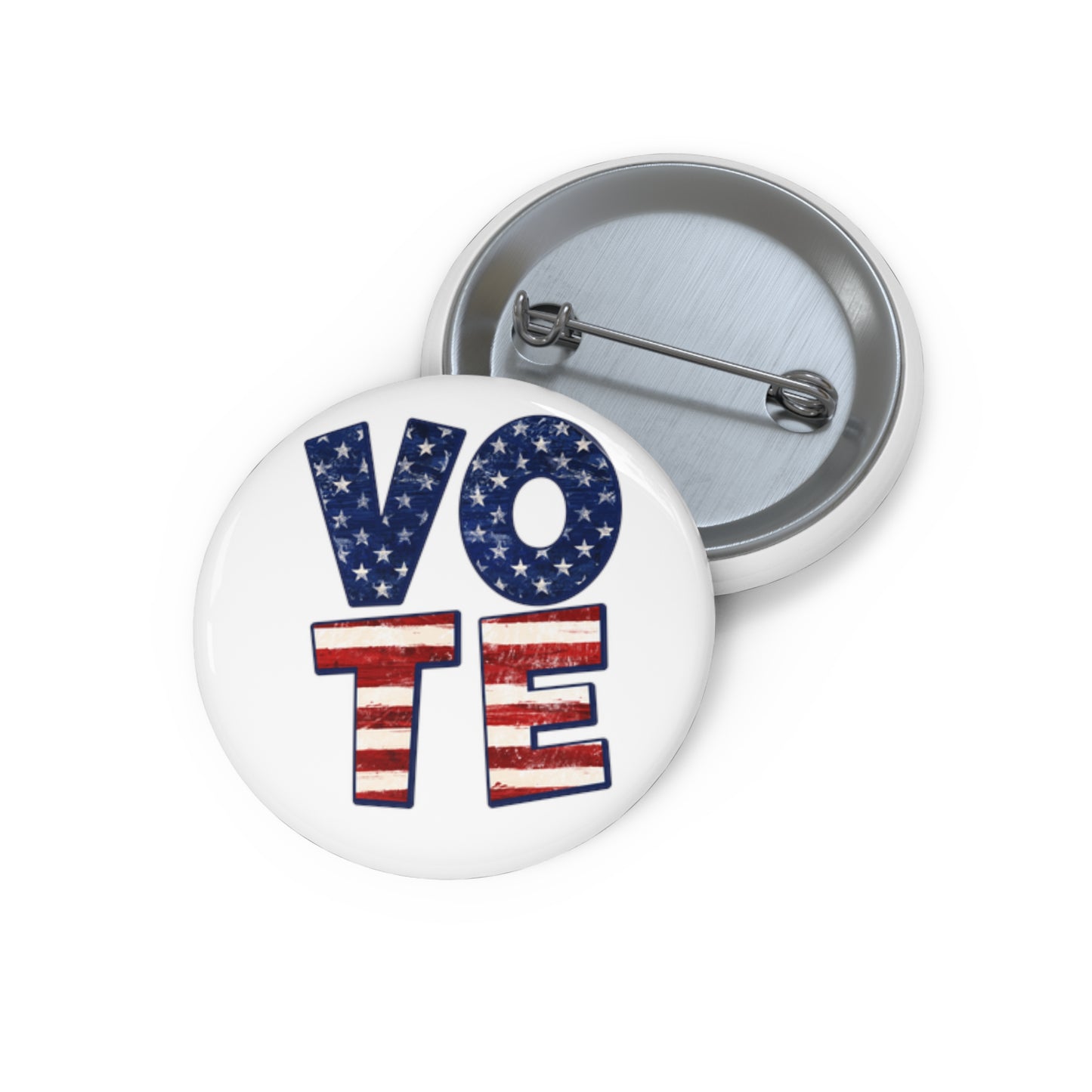 Election Day VOTE Pin with American Flag Letters, Republican Democrat Independent VOTE Pin