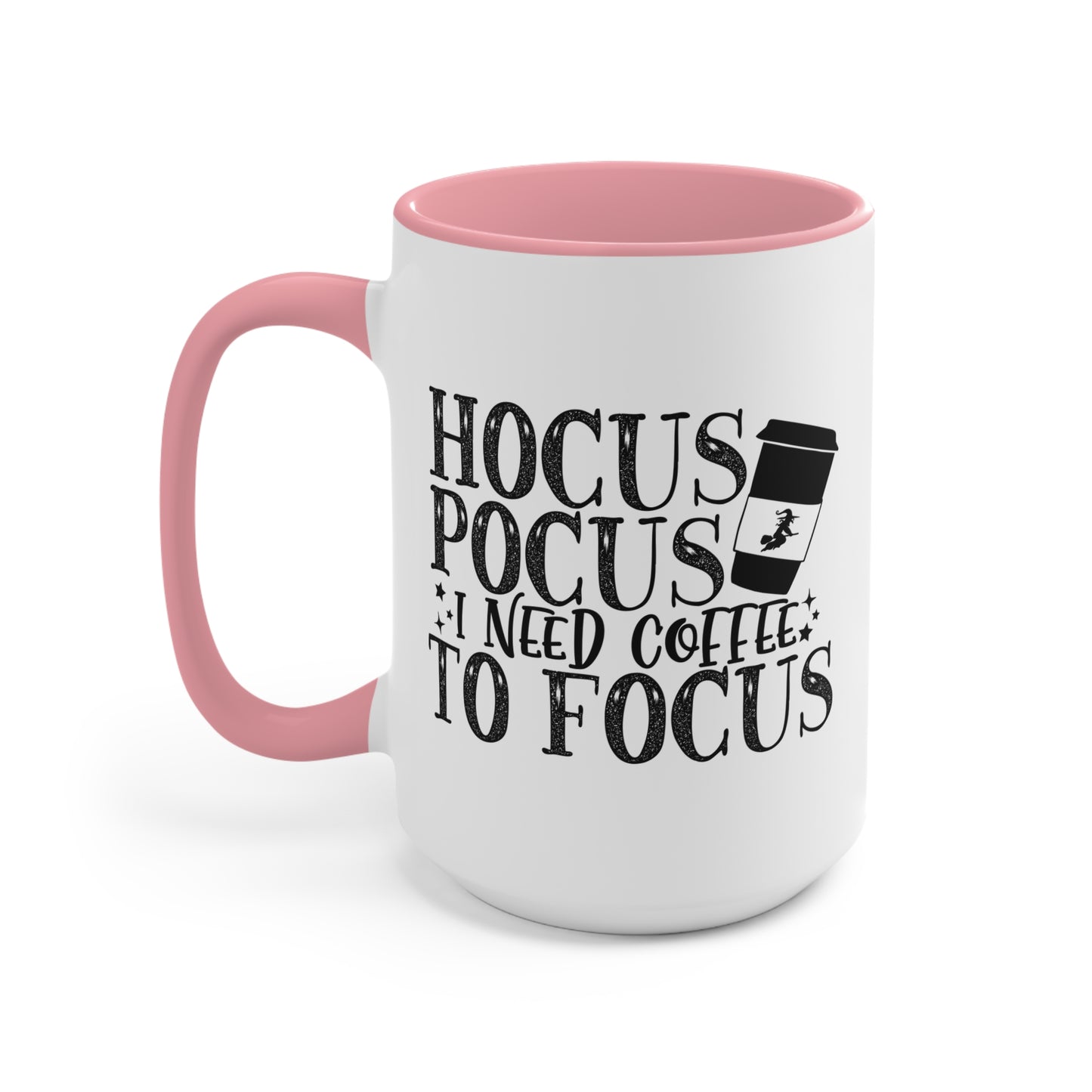 Halloween Ceramic Coffee Mug - Hocus Pocus I Need Coffee To Focus Coffee Cup