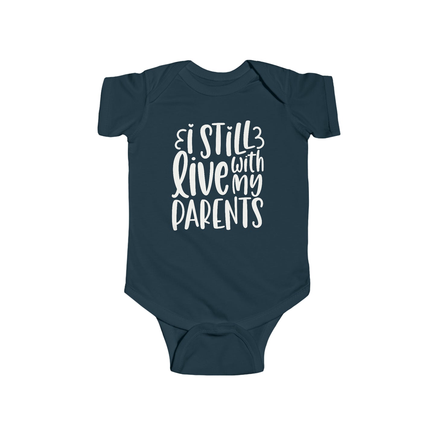 Funny Baby Cotton Romper Bodysuit, I Still Live With My Parents Baby Romper, Sizes NB-24M