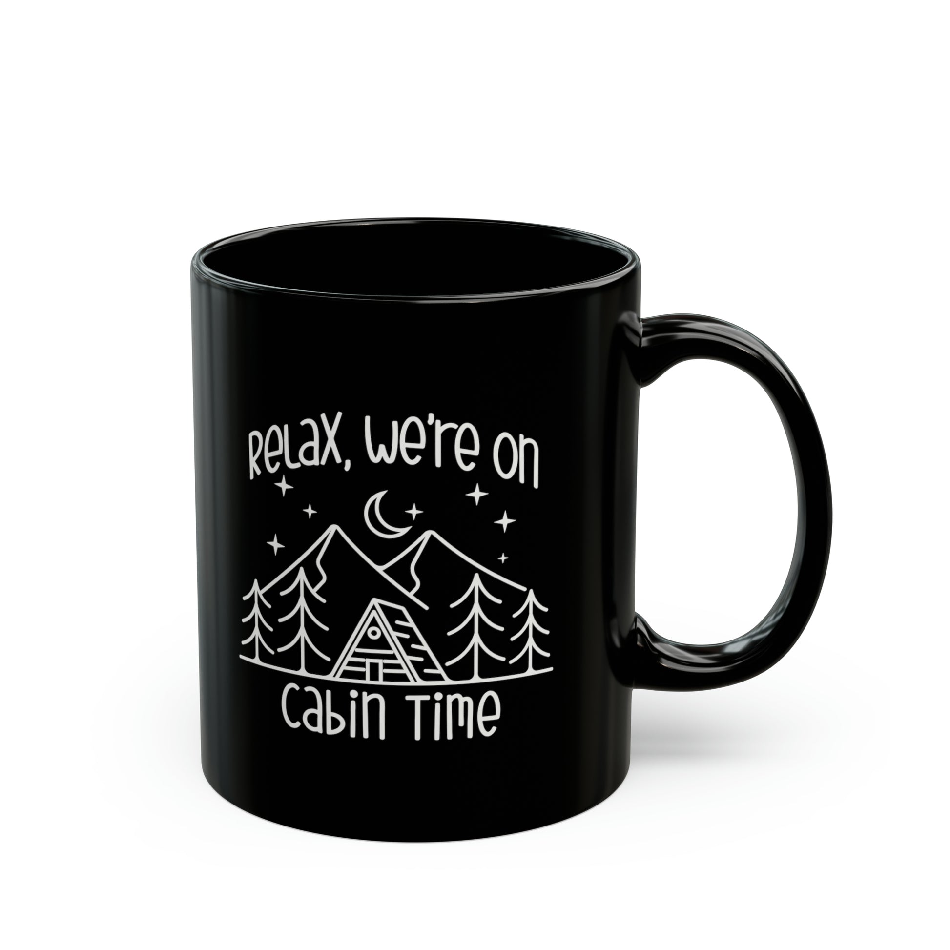 relax we're on cabin time coffee mug