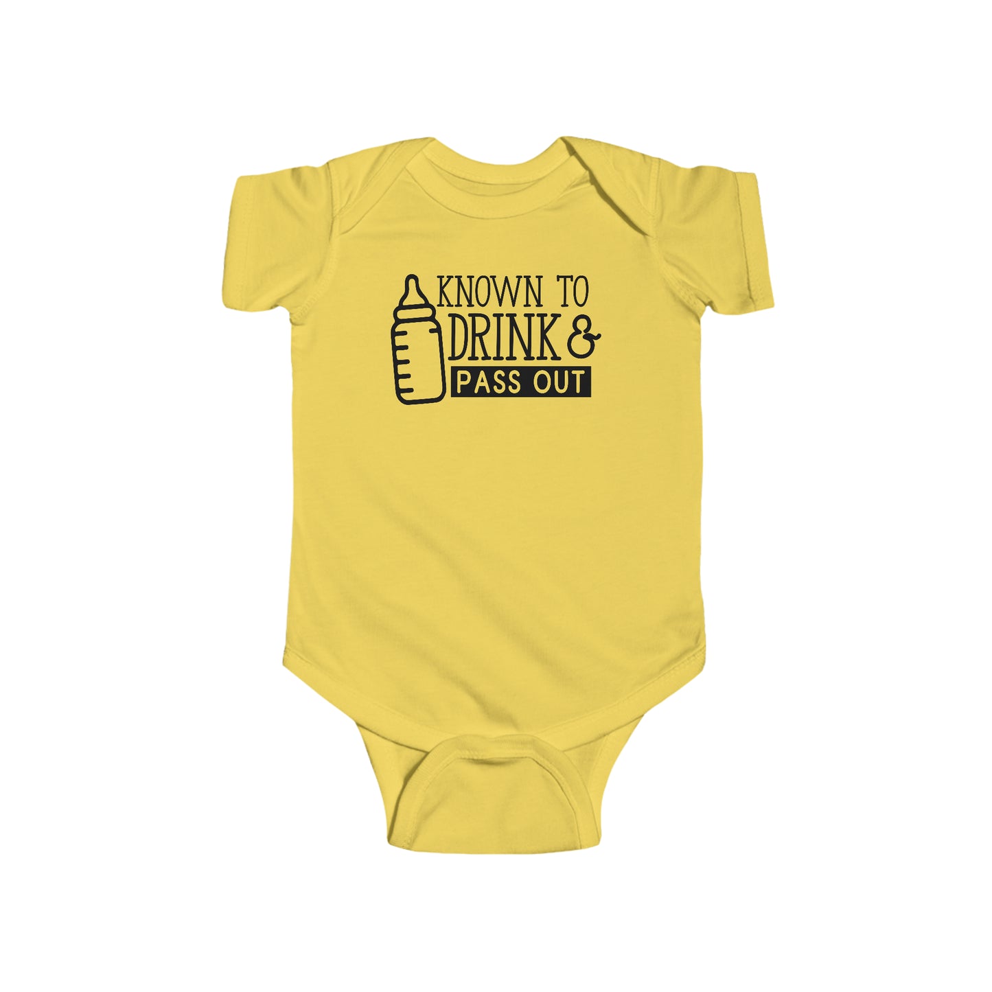 Funny Baby Cotton Romper Bodysuit "Known To Drink And Pass Out" Sizes NB - 24M