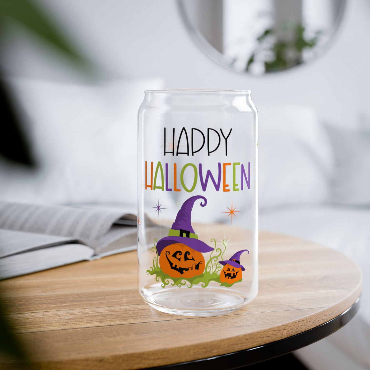 Happy Halloween Beer Soda Can 16oz Sipper Cups