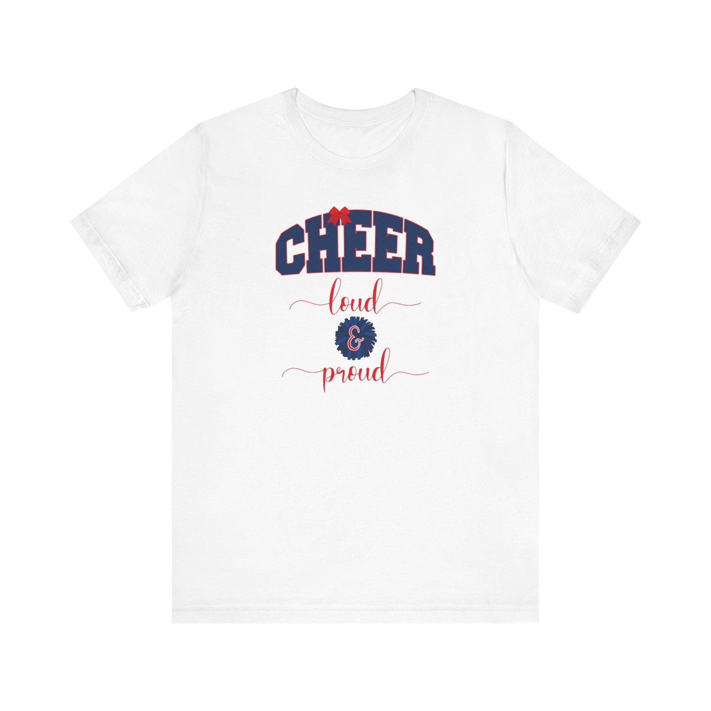 Cheerleader Cheer Loud Proud Competition Unisex T-shirt Navy Red