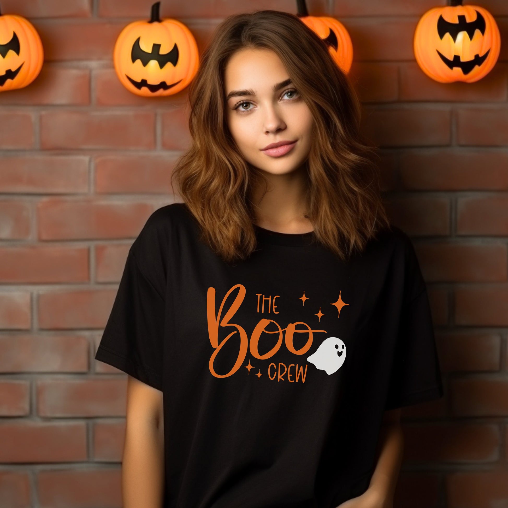 unisex mens womens halloween t-shirt the boo crew