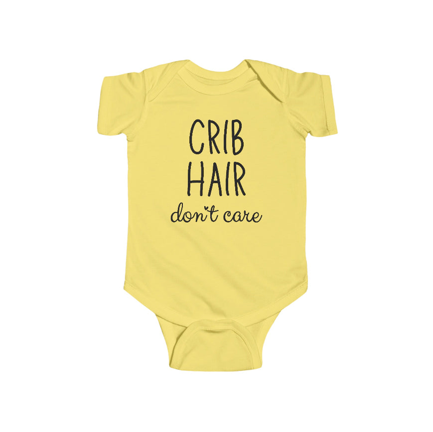 Baby Cotton Jersey Bodsuit, Crib Hair Jersey Bodysuit, Funny Toddler Cotton Bodysuit with Snaps