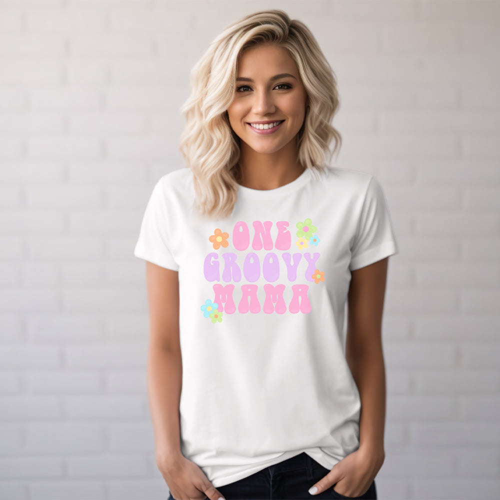 one groovy mama cotton t-shirt, mother's day gifts